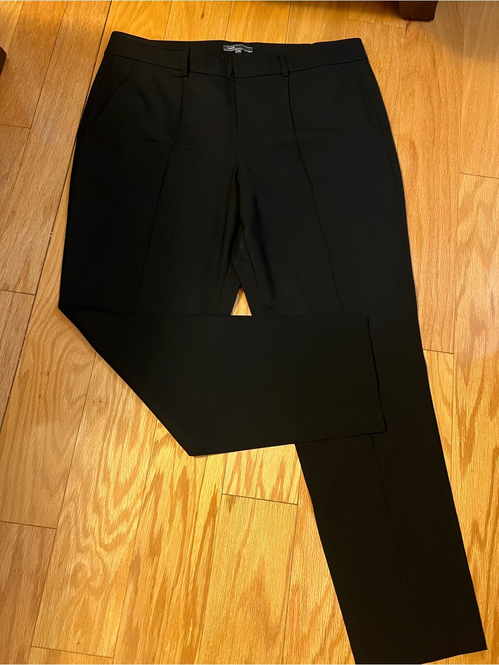 Vince Women’s Black Wool/Spandex  Dress Pants - Black 12